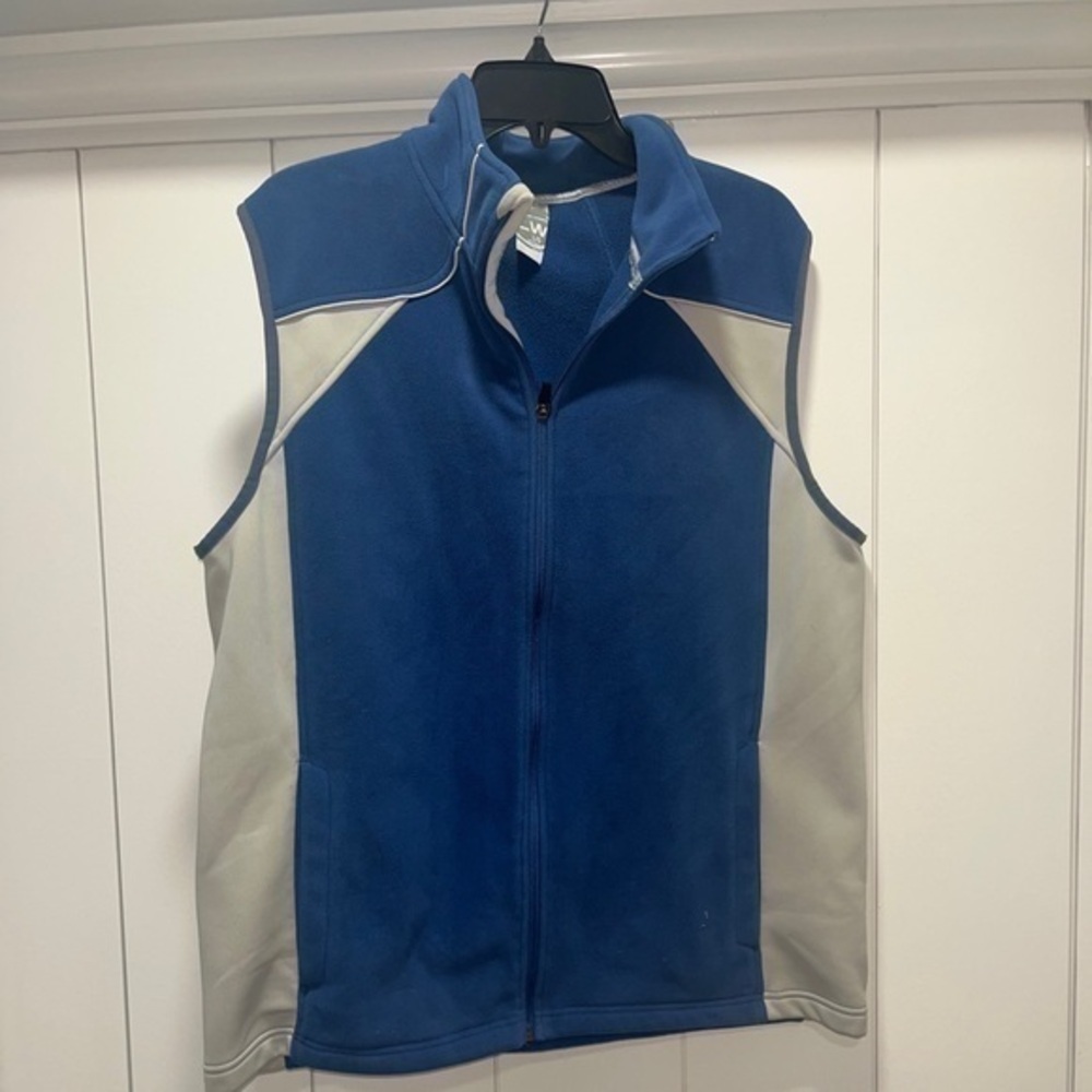 Levelwear Sleeveless Full Zip soft fleece Golf Vest Men Size L. EUC